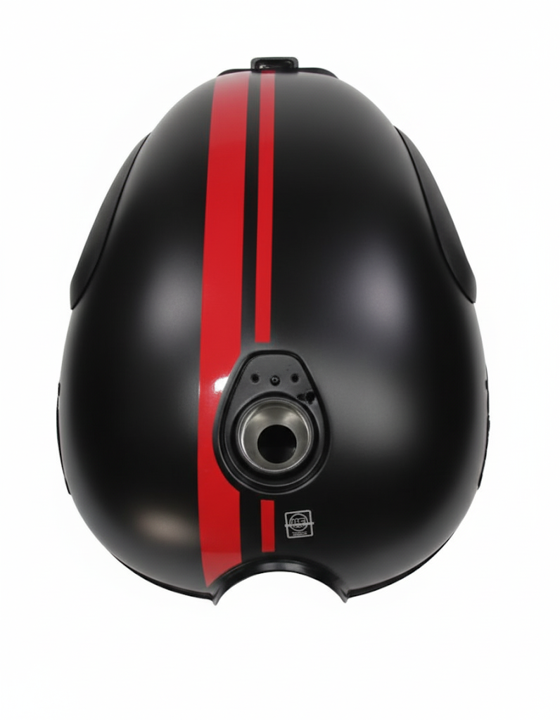 After - Restored Fuel Tank with Stripes