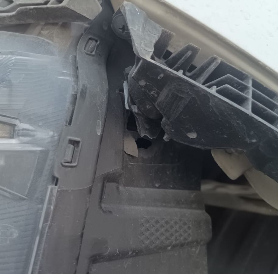 Before - Damaged Headlamp Housing